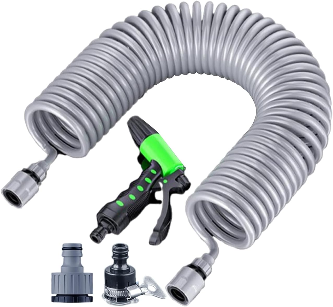 Expandable Hose | Flexible Rubber Water Hose - 66ft High Pressure Watering Pipes with 4-Layer Latex Core for Outdoor, Lawn Care, Pool Maintenance