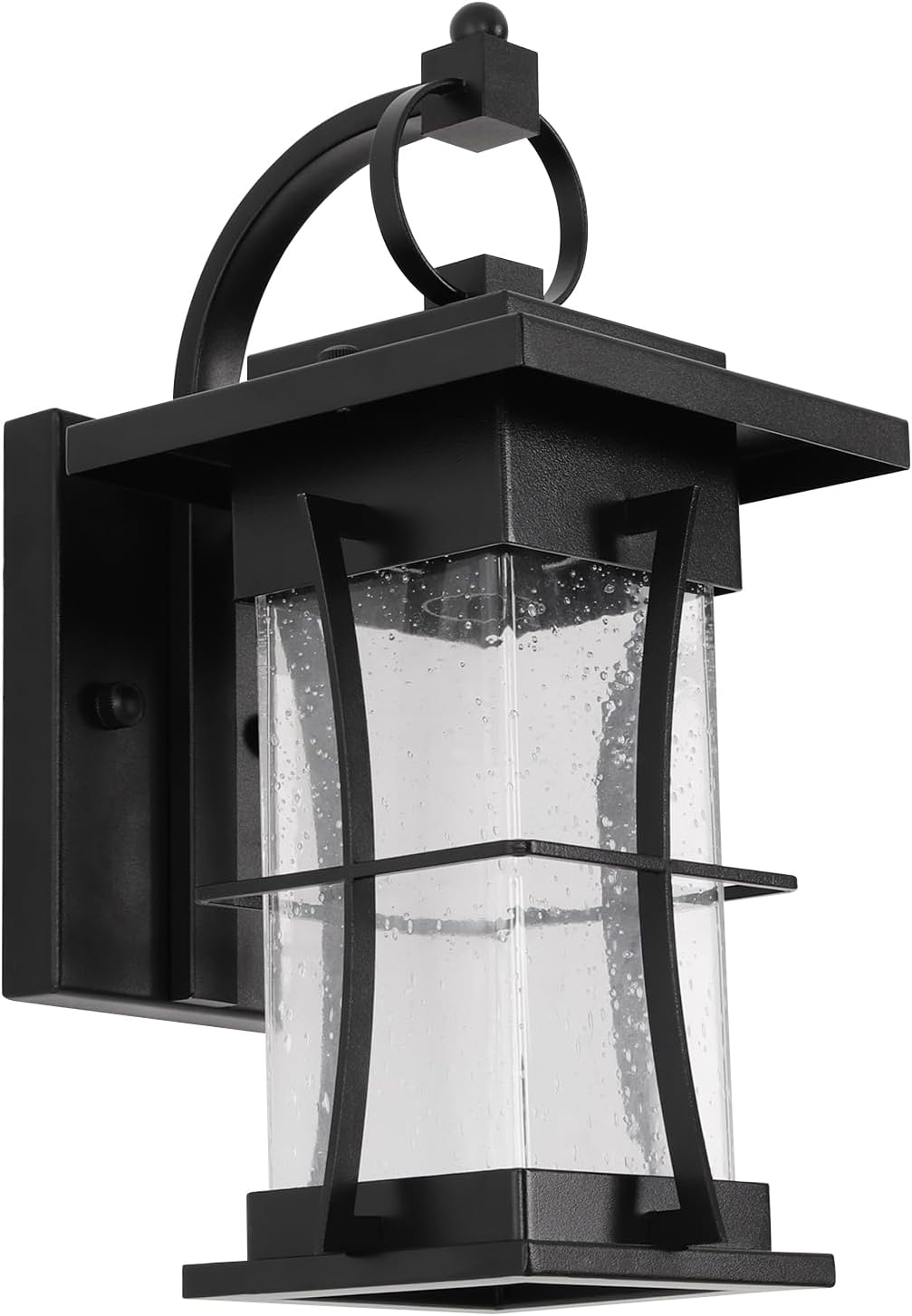 Outdoor Wall Light Fixtures, Exterior Lighting Fixtures Wall Mount, Modern Outside Lights with Glass Shade for Porch House Front Door,E26,NO Bulb