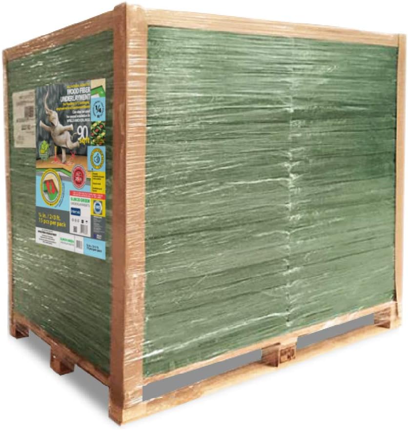 Wood Fiber Flooring Underlayment, 6mm (1/4 Inch) Thickness - 2160 Sq Ft, Natural Soundproofing Insulation, for Laminate, Vinyl, LVT, LVP, or Hardwood