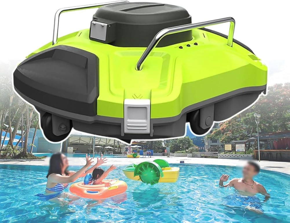 Robot Pool Vacuum, Working Time: 2 Hours, with Self-Parking Pool Robot Cleaners for Flat Pools Up to 85㎡, Lasts 120 Mins