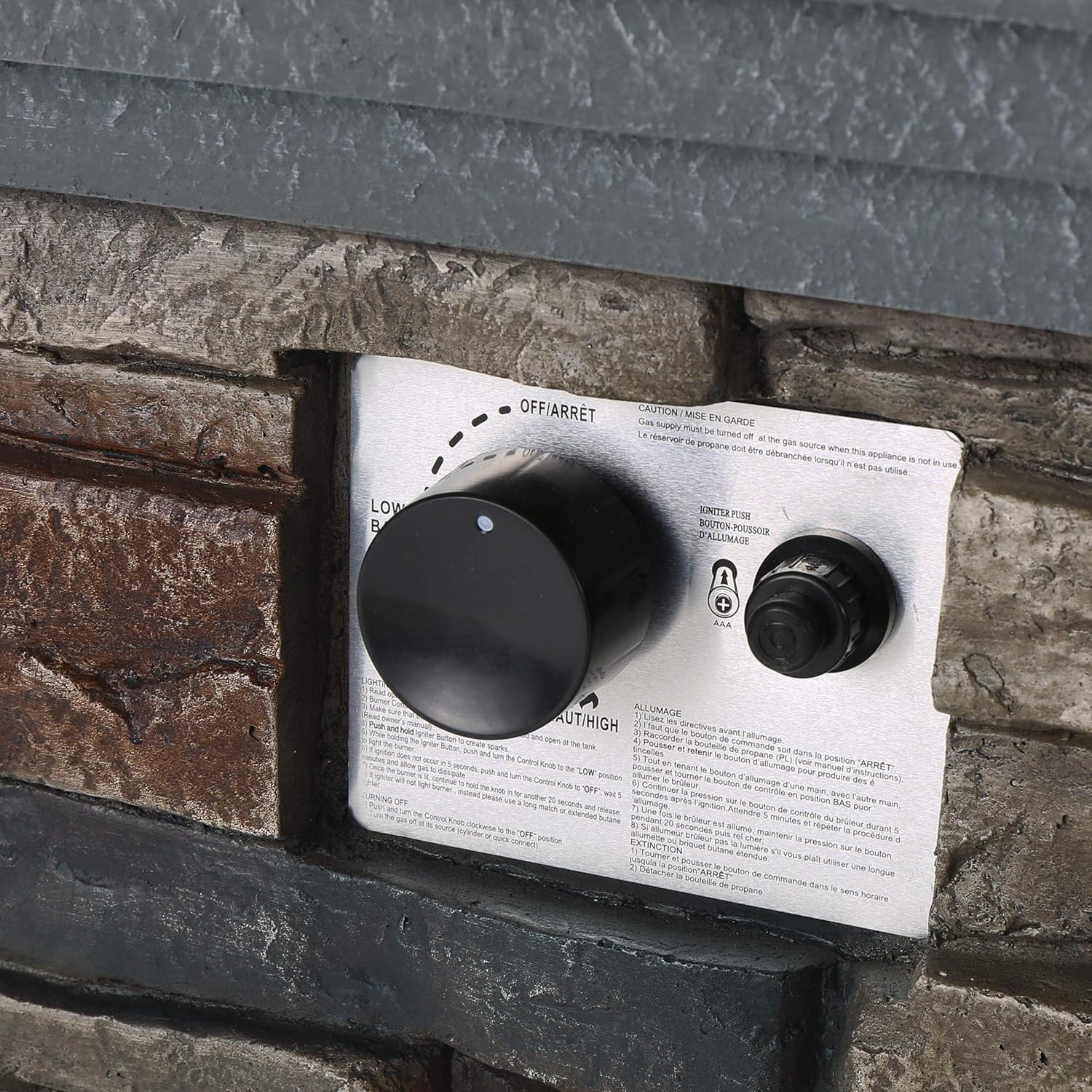 Christopher Knight Home Chesney Magnesium Oxide Square Gas Fire Pit, Stone Finish