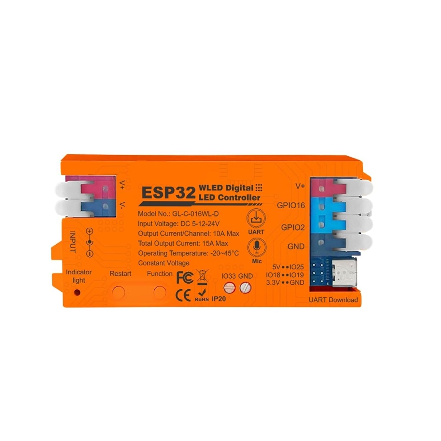 ESP32 WLED LED Controller DIY Dynamic Working Addressable Digital WS2811 WS2812 SK6812 TM1814 WS2813 WS2815 Light Strip