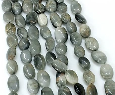 1 strand natural cats eye plain smooth oval beads, cats eye beads, cats eye oval nuggets, 8-10mm 12 inch