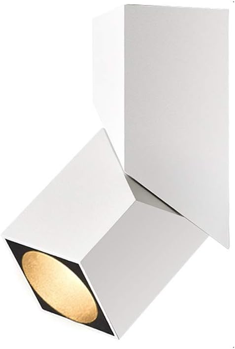 90° Foldable Spotlight 360° Rotatable Ceiling Lighting Fixture Surface Mounted Downlight 7W AC 110-240V 3000K/4000K/6000K Ceiling Spot Lights for Picture Display Cloth Dining Room Fittings (Col