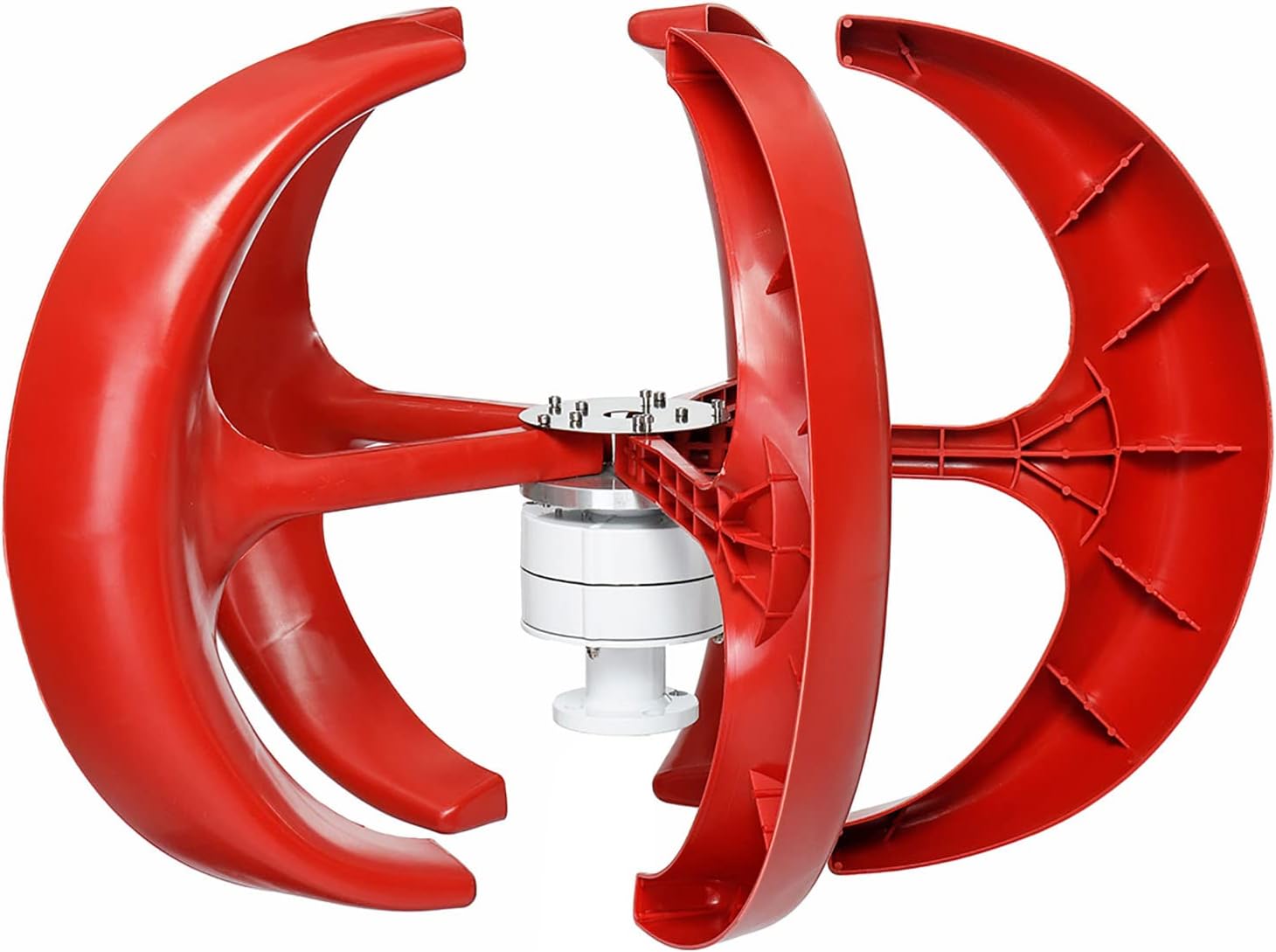 220v, 10000W 12V 24V Wind Turbine Generator System, 2M/S Start Wind Speed 5 Blades Lantern Wind Turbine Generator Kit with Controller for Home, Boat