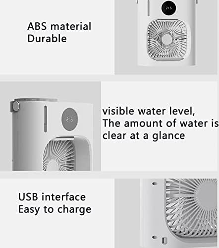 Personal Mini Air Conditioner, 1000 ML Evaporative Air Cooler Fan, Portable Air Conditioner Fan with Night Light and Timer, for Home Office Bedroom