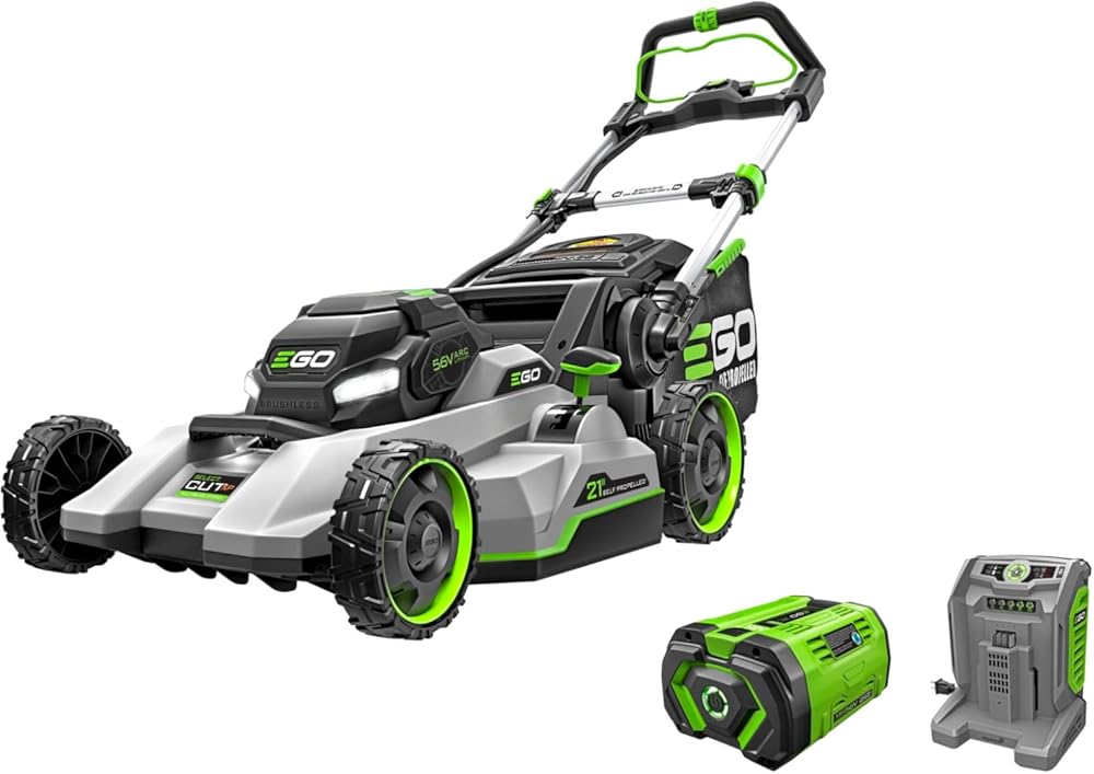 EGO POWER+ Electric Lawn Mower, Self-Propelled Cordless with Select Cut, Includes 56V 10.0Ah Batteries and 700W Turbo Charger - LM2156SP
