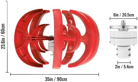 3000W 24V Vertical Axis Maglev Wind Turbine with Controller - High-Efficiency 3 Phase AC Permanent Magnet Generator for Off-Grid Power, Ideal for Courtyards & Streets