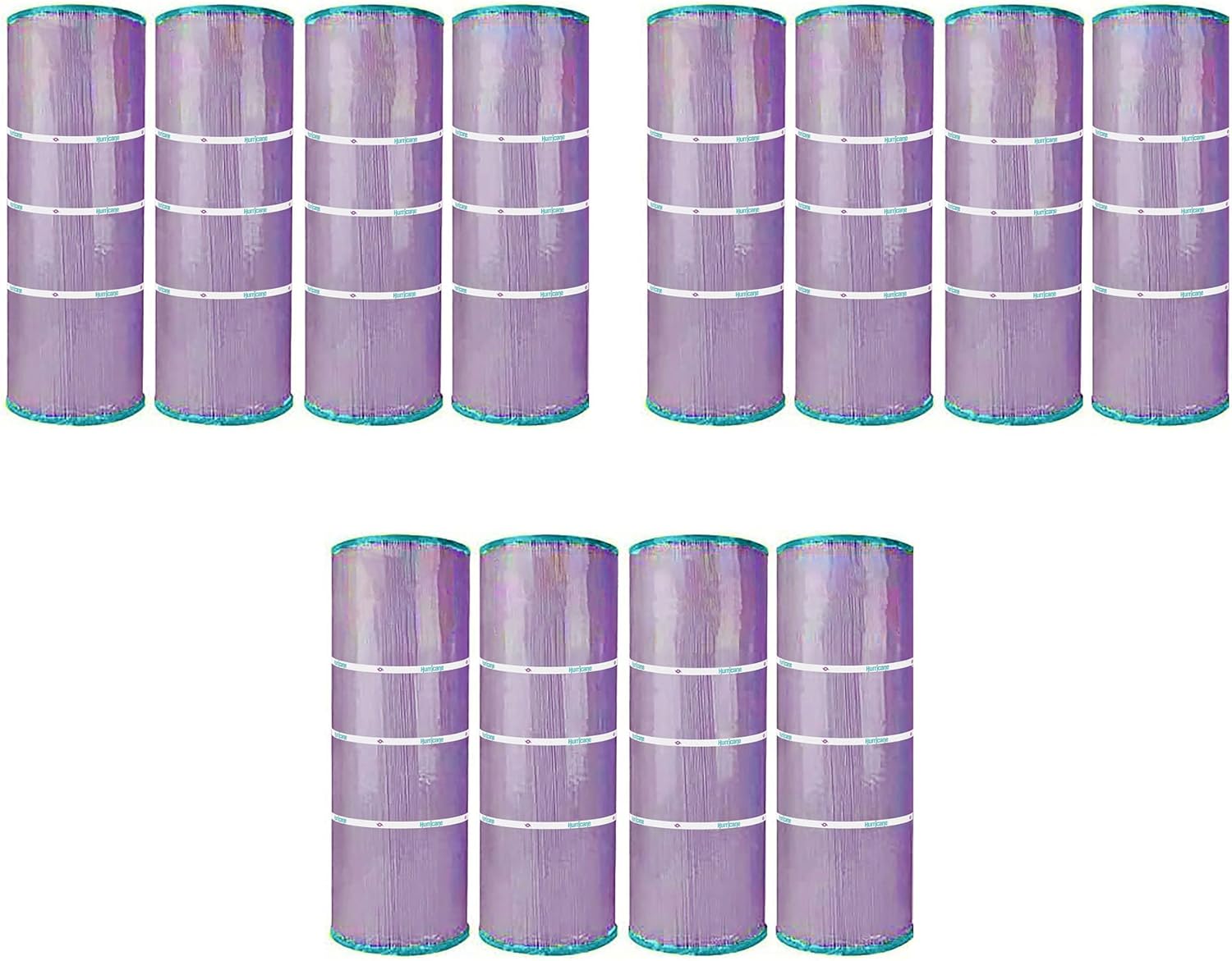Hurricane Filters 12 Pack HF7477-04P Platinum Purple Pool Filter Cartridge - Replacement for PA75SV, Unicel C-7477, Filbur FC-1260, Hayward C-570, SwimClear C3020, Super Star Clear 3000