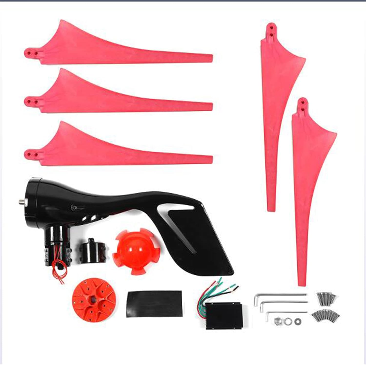 Wind Turbine Generator Kit, 3000W Wind Power Generator 5 Blades with Controller Vertical Horizontal Wind Turbine Generator Suitable for Courtyards and Outdoors