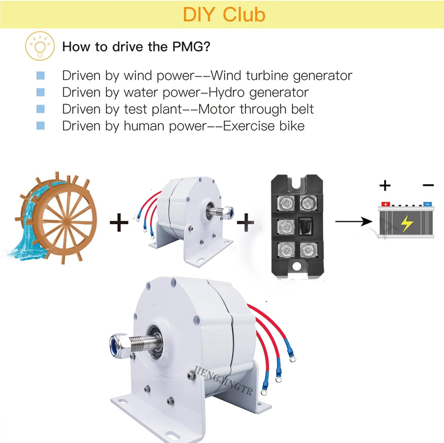 2000W-3500W Energy Wind Turbines 24V 48V Gearless Permanent Magnet Generator for Low Speed Household Use in Wind Turbines and Water Turbines, 220V