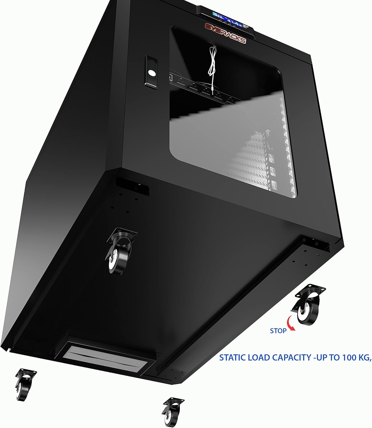 Sysracks Soundproof Server Cabinet – Noise-Reducing Rack Enclosure – Multiple Sizes (12U)