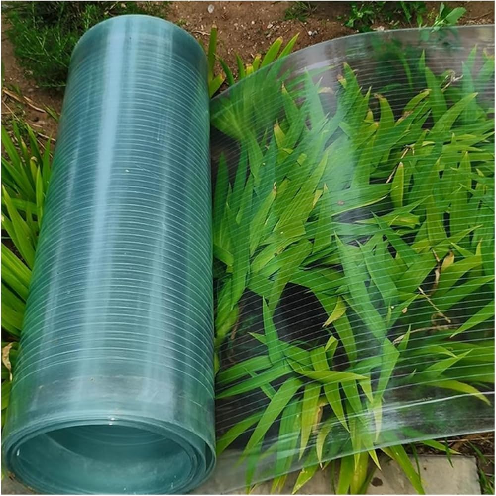 Polycarbonate Roofing Sheet, Waterproof Transparent Roofing Sheet, Fiberglass Daylighting Sheet, Impact Resistant Greenhouse Sheet Easy to Cut for Outdoor Garden Pergola(1.2X2m)