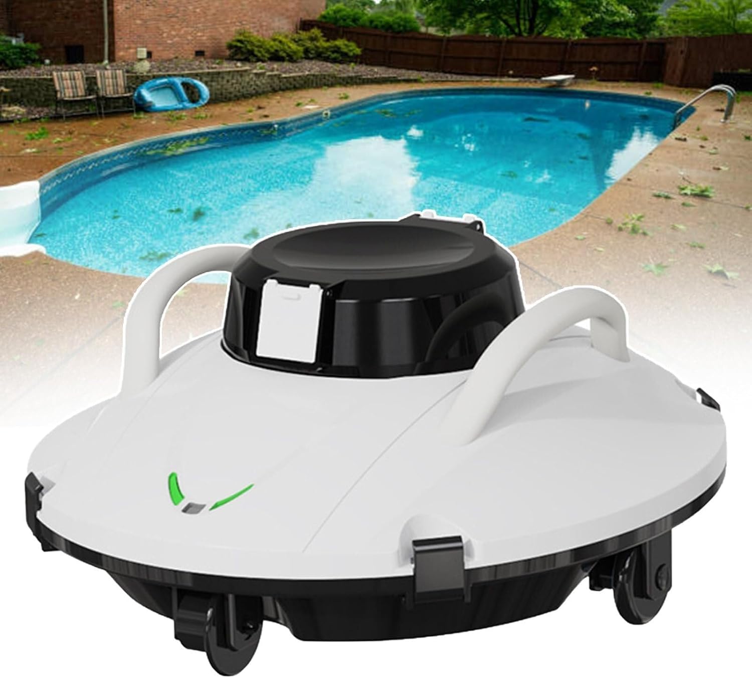 Fully Automatic Cordless Pool Vacuum Cleaner Robot with IPX8 Waterproof Technology, 120 Minutes Runtime, Efficient Suction for Swimming & Landscape Pools