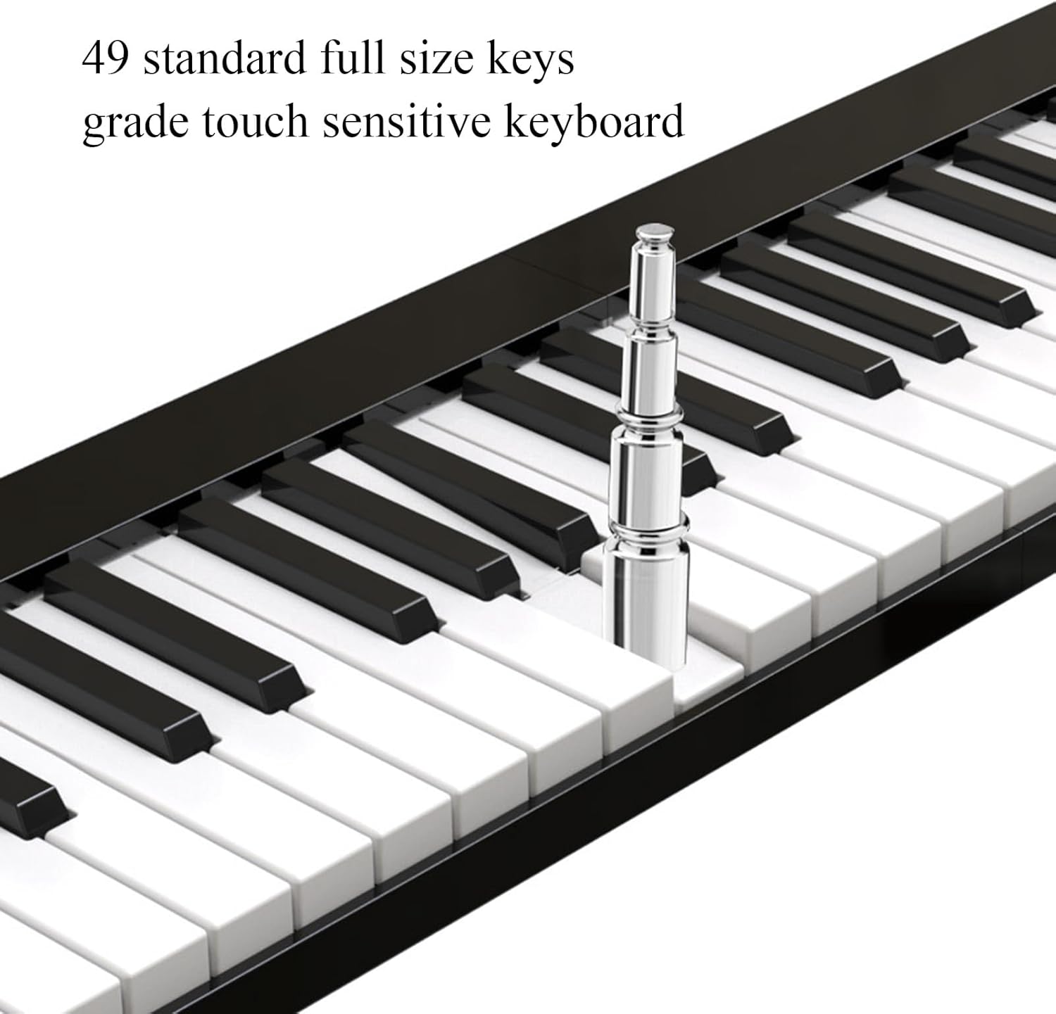 Keyboard Piano 49 Keys Portable Electric Piano With Bluetooth MIDI Touch Sensitive With Storage Bag, Sustain Pedal For Beginner Adults