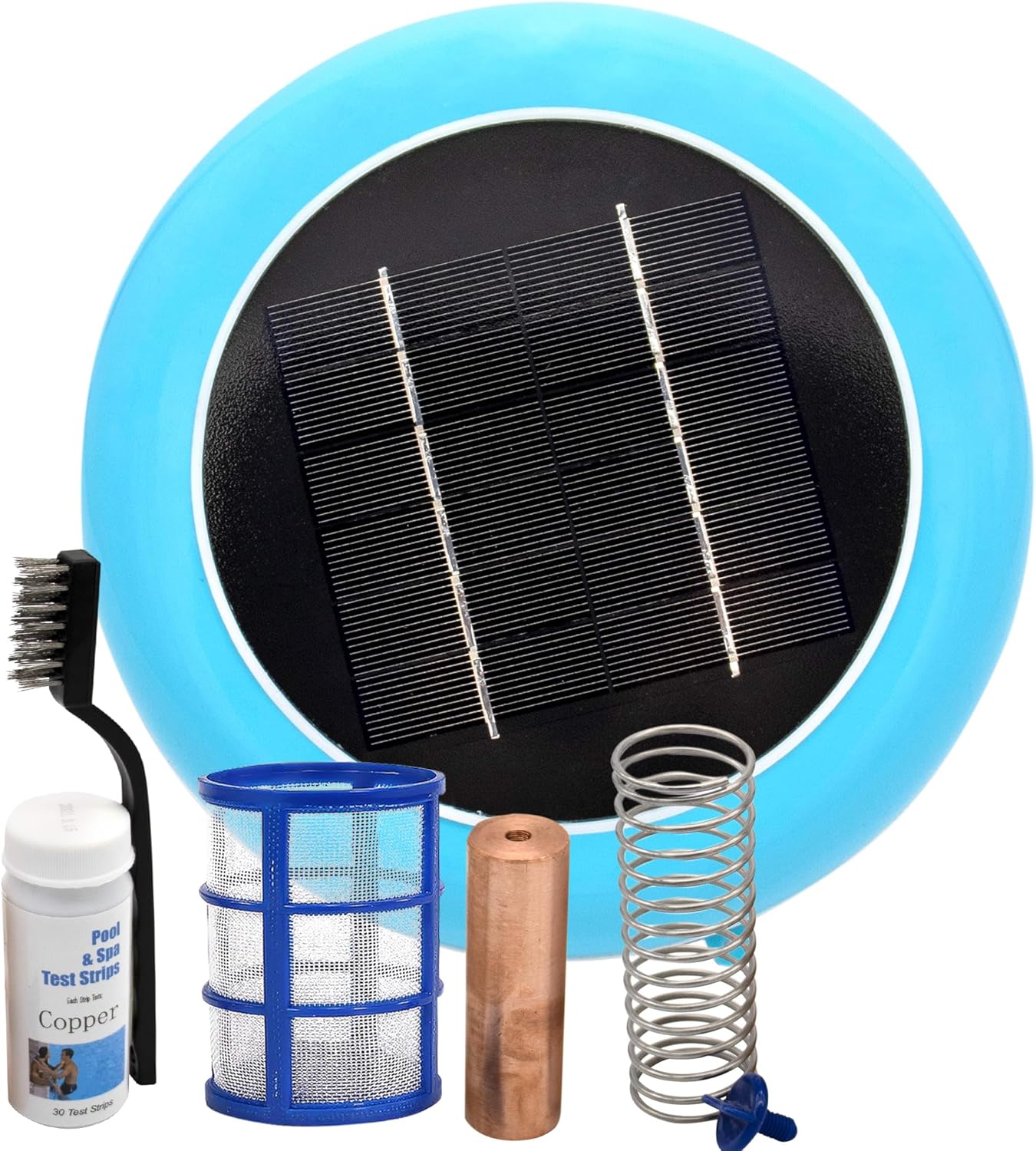 Solar Pool Ionizer - Enhanced with Latest Solar Technology & Longer-Lasting Anode | Reduces Chlorine- Mineral-Based Pool Cleaning Device | 85% Less Chlorine for Pools Up to 45,000 Gallons