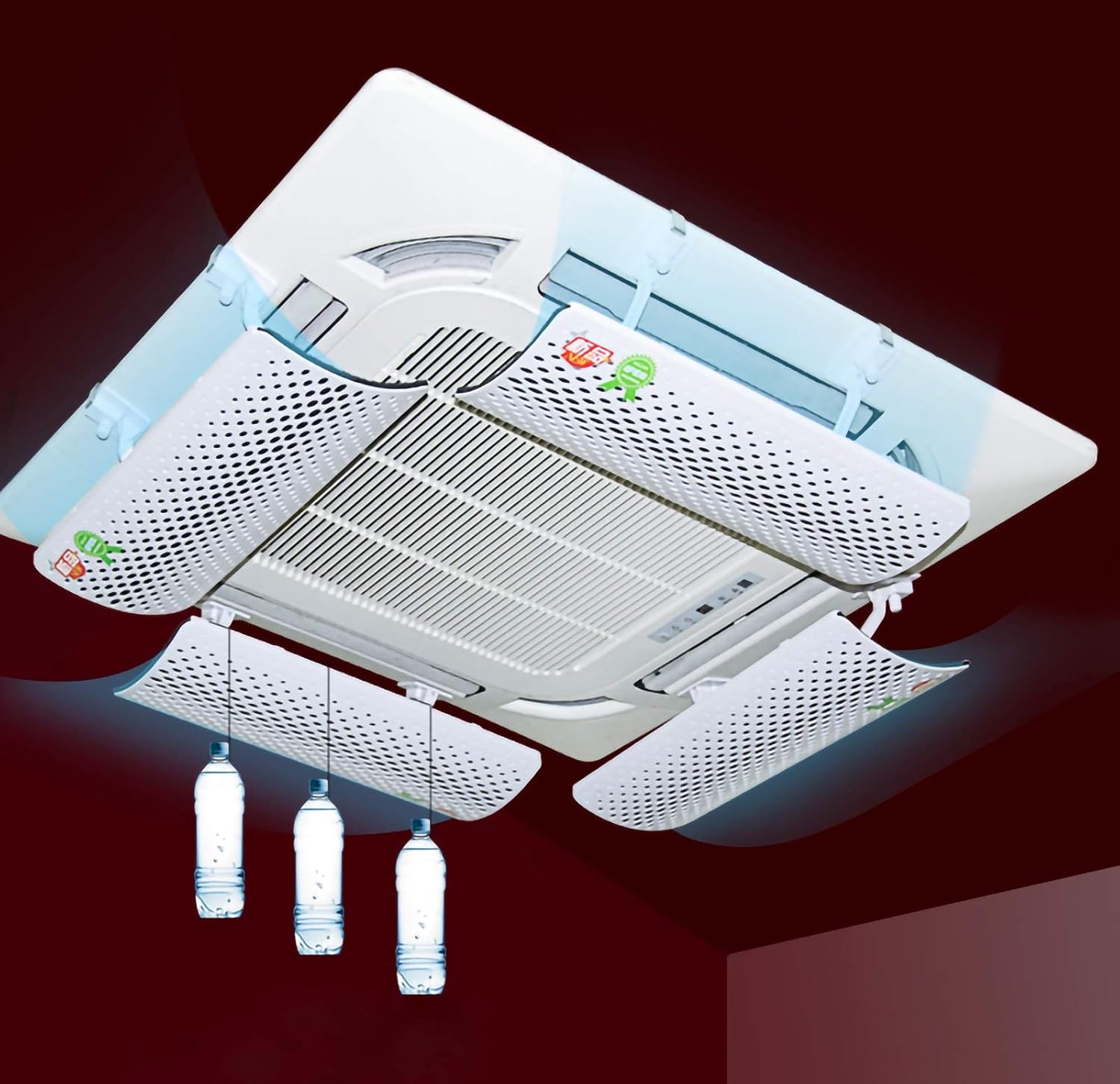 Air conditioner windshield Air Conditioning Wind Deflector Central Air Conditioner Home Wind Deflector, Anti-Right Knock Cold Air Vent Windshield for Baby/Woman/Elderly, 53 × 20