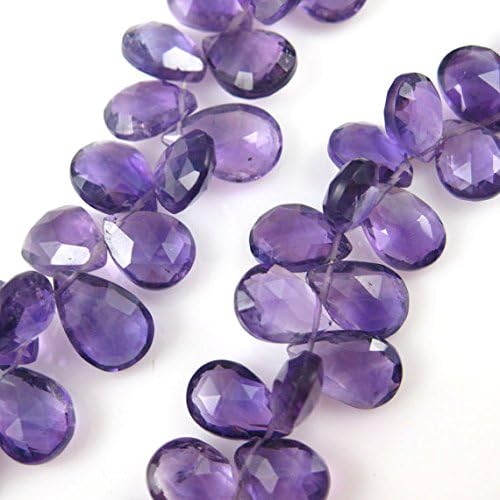 amethyst gemstone bead,semi precious genuine amethyst pear shape briolette beads- loose beads-grade b-13 mm-4pcs