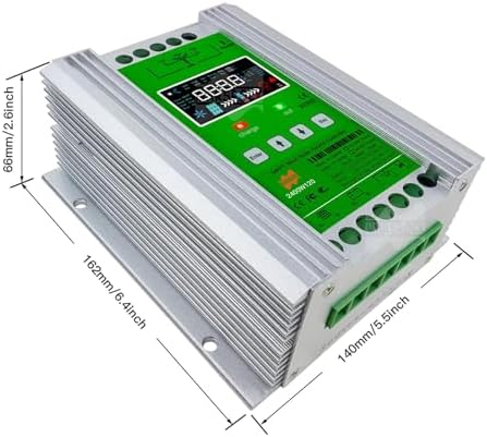 Smart Wind Power Controller with LCD Display, 300W-1500W Wind + 500W-1200W Solar Turbine Regulator, 12V/24V/48V, Dump Load Included, Efficient Energy Management