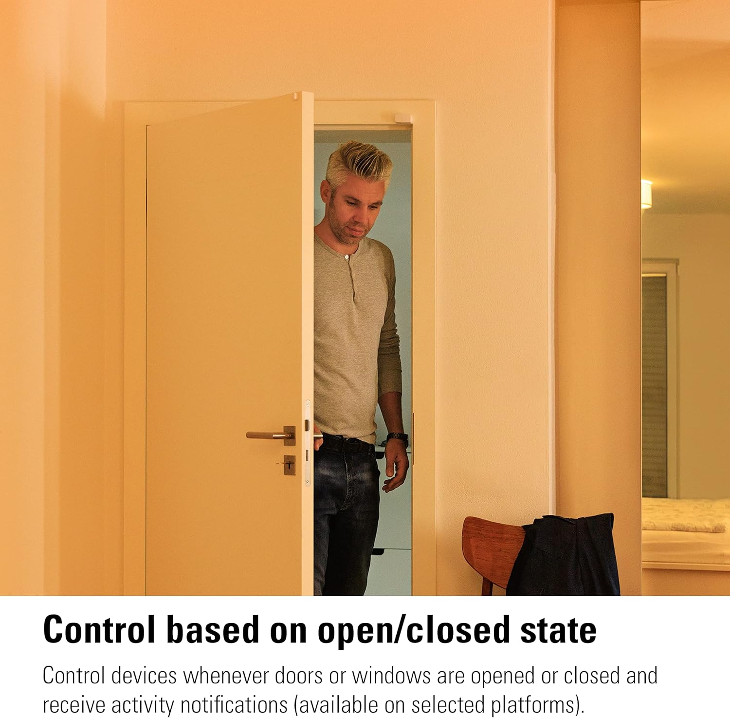 Eve Door & Window (Matter) 3 Pack – Smart Contact Sensor for Doors & Windows, Open/Closed State, Automatic Control of Accessories, Matter Over Thread, Apple Home, Alexa, Google Home, SmartThings