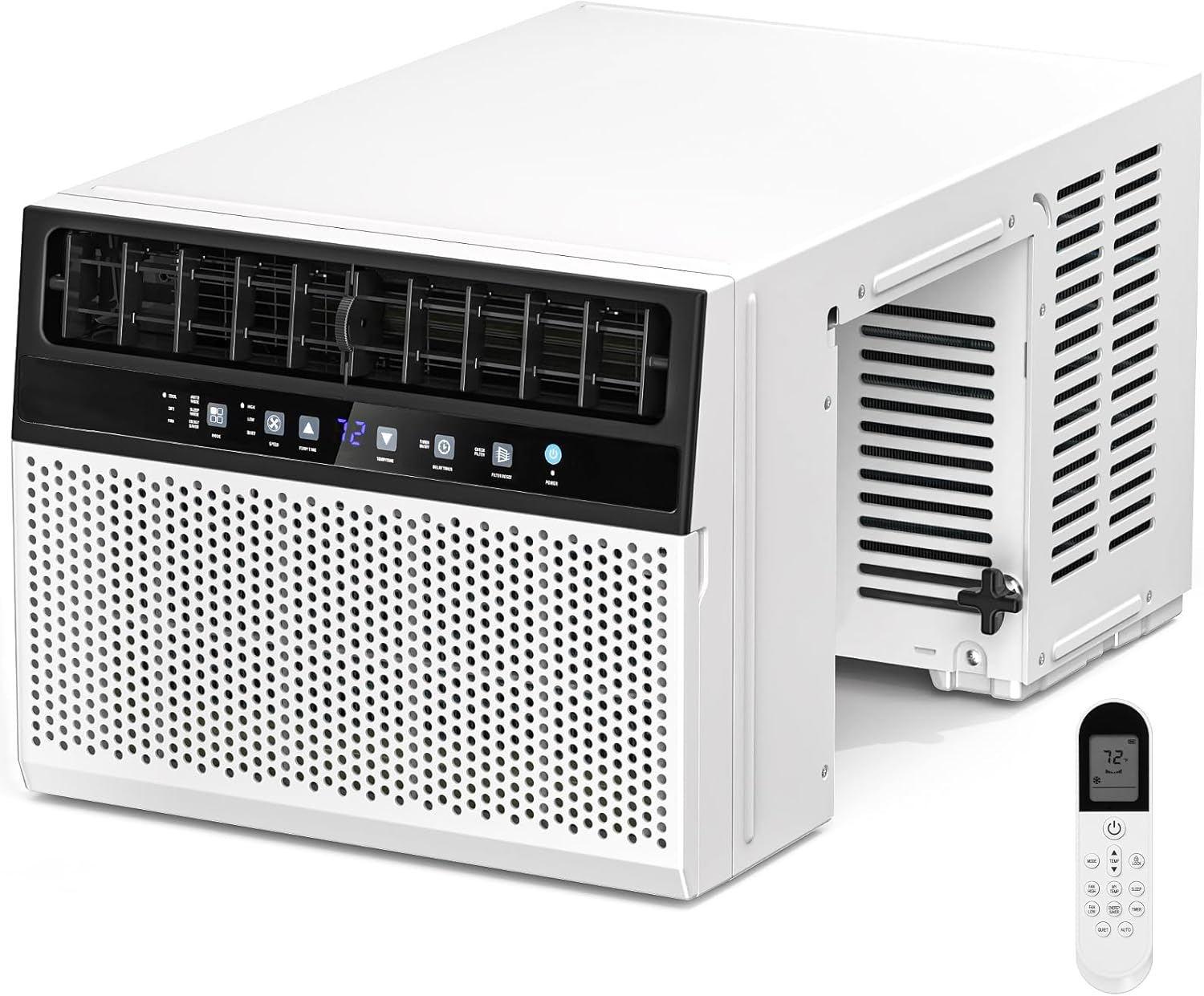 Antarctic Star 12,000 BTU Window Air Conditioners, U-Shaped Air Condtioner Unit Cools up to 550 Sq. Ft, 6 Modes 24H Timer Energy-saving Window AC Units, Full Window View, Easy to Install, White