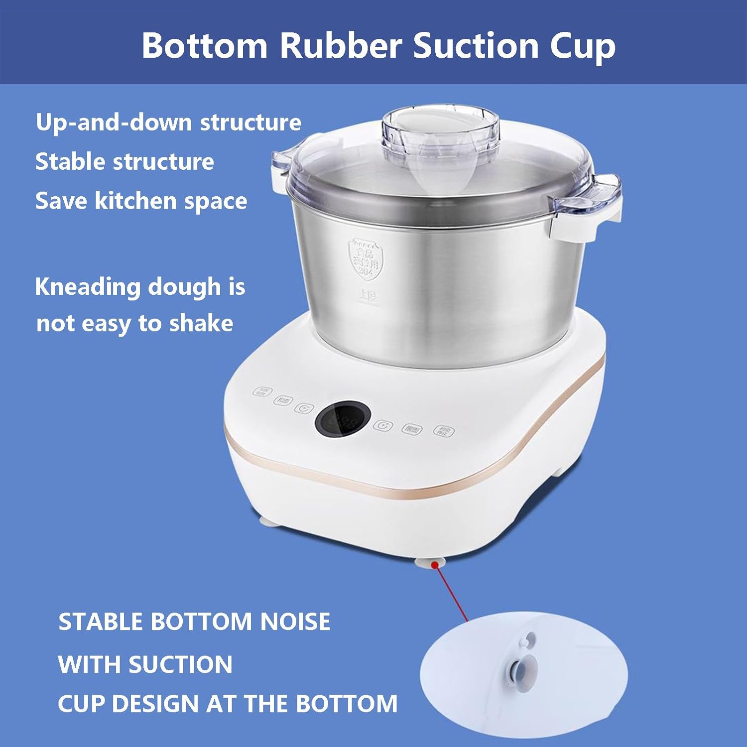 5l Electric Dough Maker Stainless Steel Dough Stand Mixer 200w Fermentation Machine, Baking Cooking Cabinet for Commercial and Home Use,