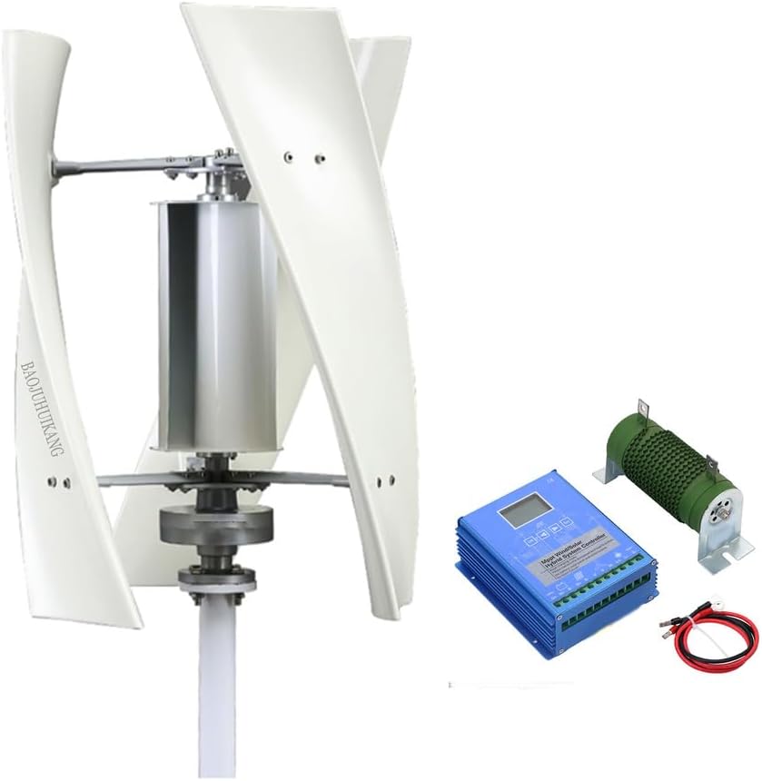 24V,BAOJUHUIKANG 5000W Wind Turbine Kit Household Generator 12V24V 48V 220V Vertical Axis Permanent Magnetic Levitation Generator with Wind Solar Complementary Controller