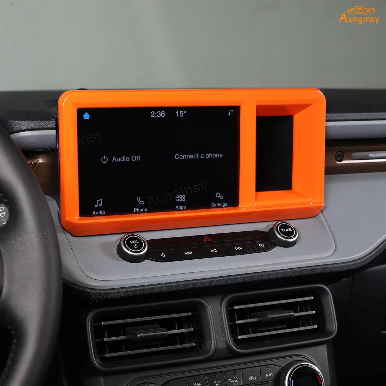 Car 8Pcs Center Console Decoration Kit Compatible with Ford Maverick 2022-2024 Central Control A/C Volume Switch/Outlet Vent/Gear Shift/Steering/Navigation Panel Protector Cover Interior Accessories