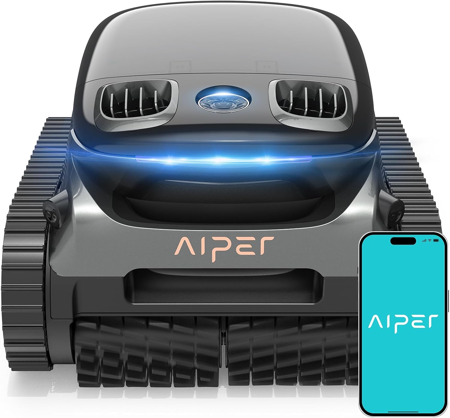 AIPER Scuba S1 Pro Cordless Robotic Pool Cleaner, Horizontal Waterline Cleaning, Smart Navigation, 180-Min Battery Life, Ideal for In-Ground Pools up to 2,150 Sq.ft (Renewed)