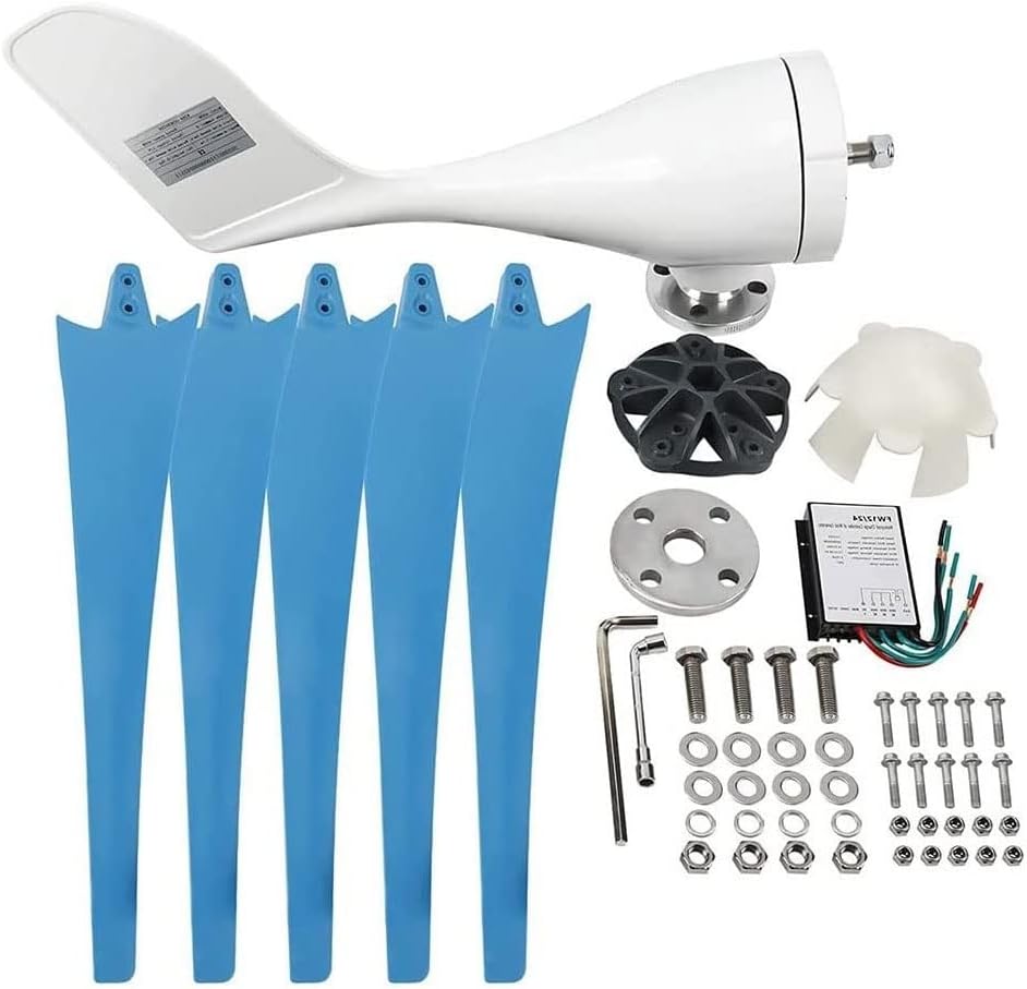 Wind Turbine 12V 24V Wind Turbine Generator Kit 5 Blades Wind Generator Windmill Generator with Controller for Home Use