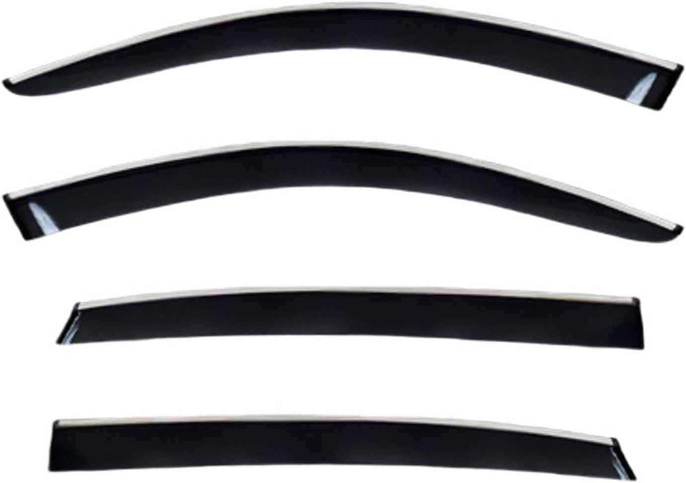 Window Deflectors for Infiniti Q70L LWB MK1-Y51 2013-2023+, Sun Rain Guard Window Visors Vent Shades with Bright Stripes Car Accessories