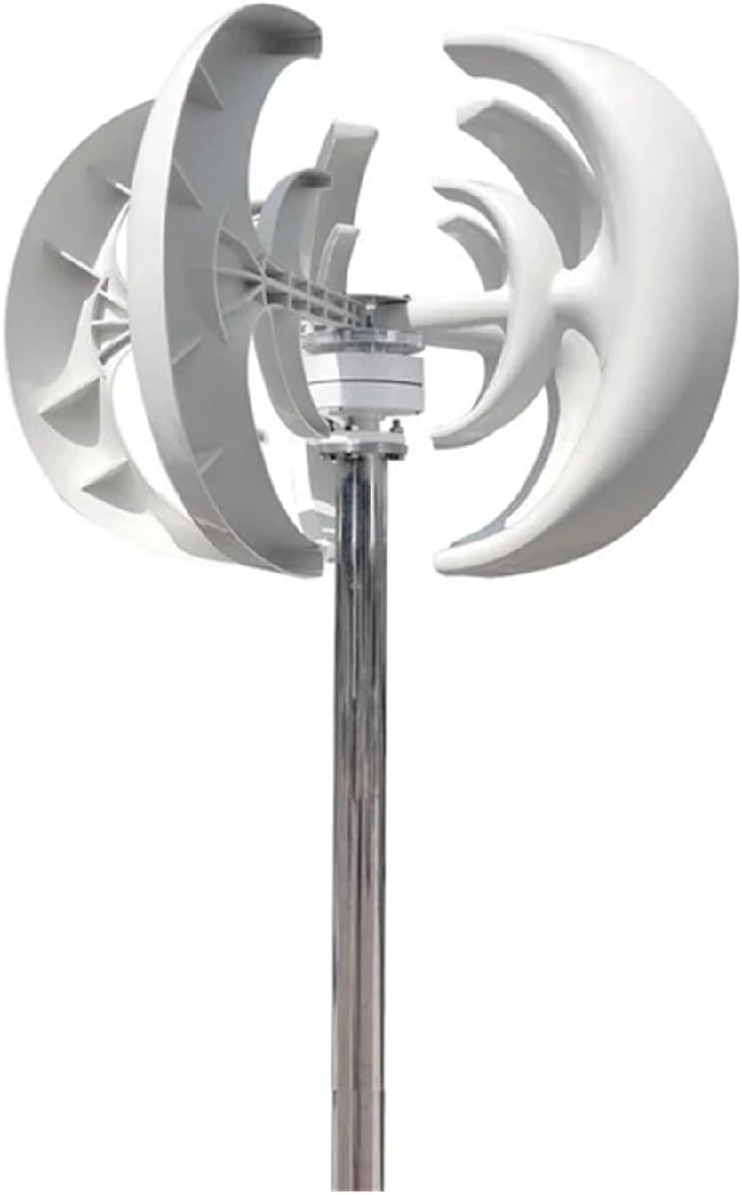 1000W 24V Vertical Axis Wind Turbines Generator Lantern 5 Blades Motor Kit Wind Turbine, Windmill Home Camping Industrial Energy(with MPPT Control,24V)