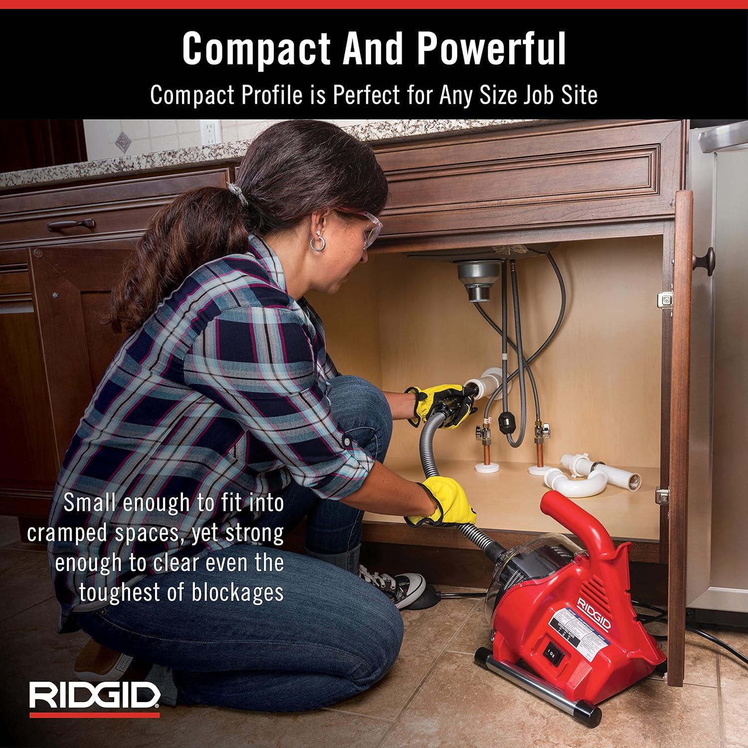 RIDGID 26998 K-400 120-Volt Drain Cleaning Drum Machine Kit with C-45IW 1/2