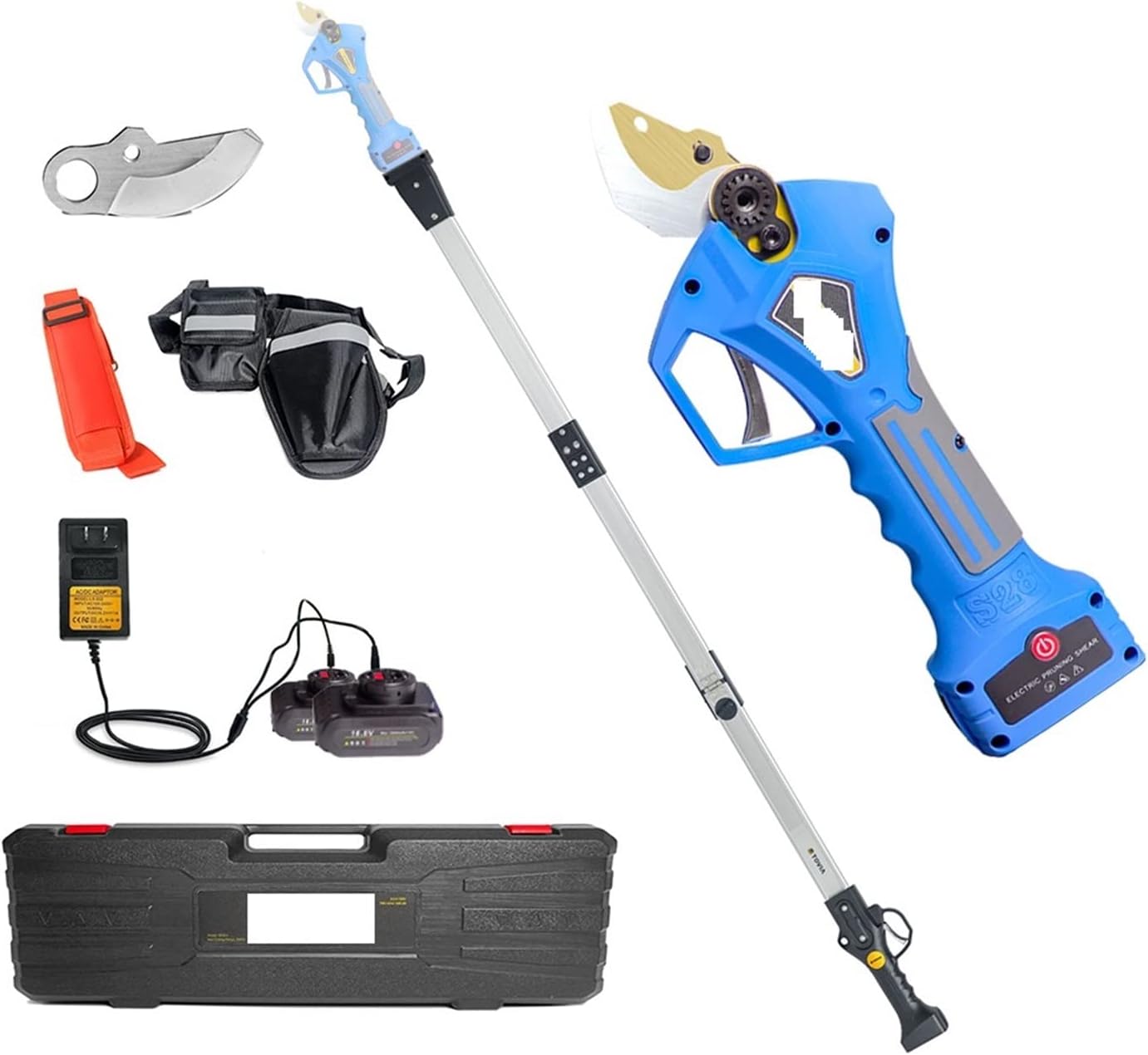 Electric Pruning Shears, Electric Pruner Brushless Electric Garden Pruning Shears for Fruit Tree Bonsai Branches Cordless Pruner Battery)))