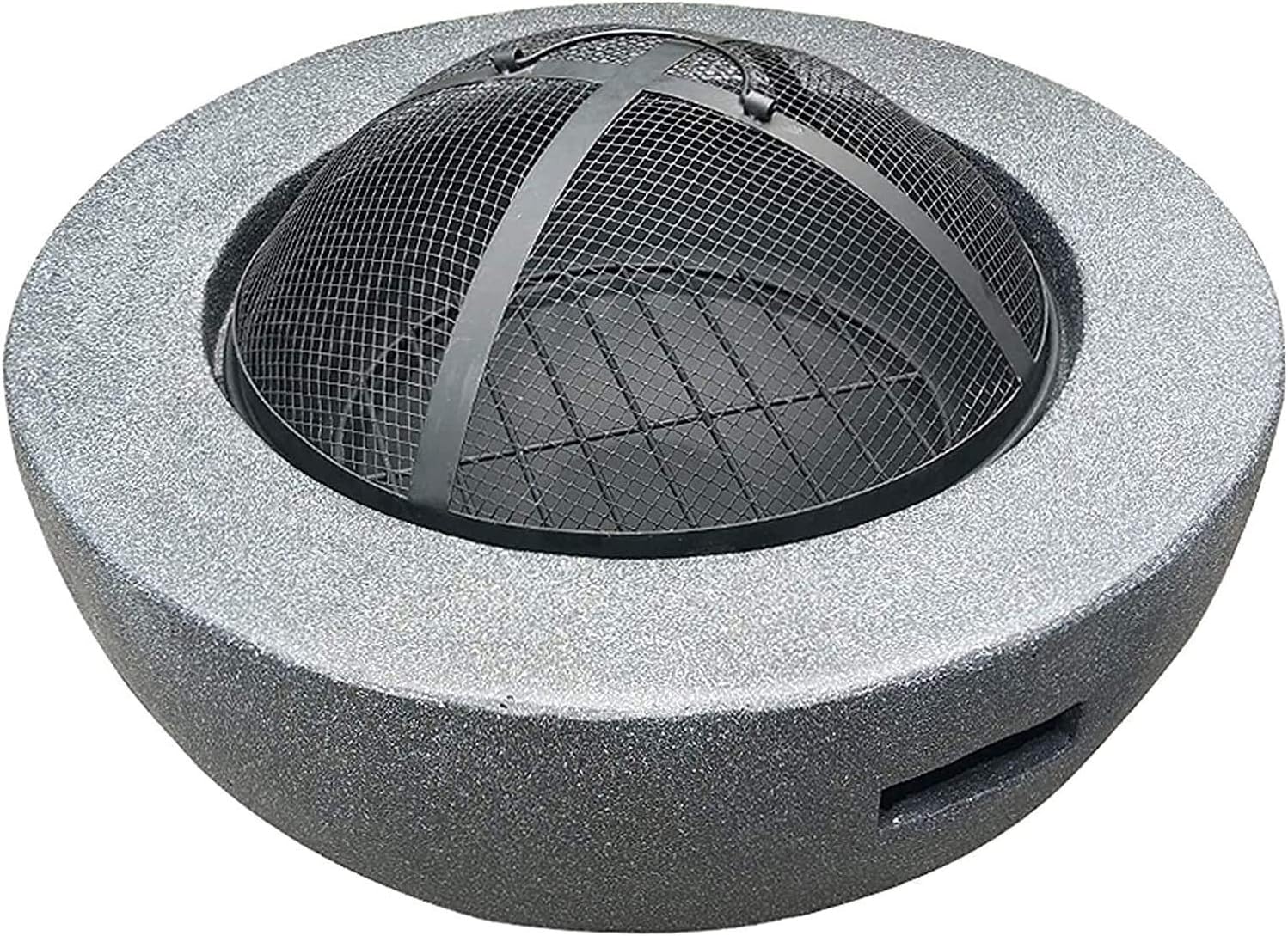 Fire Pits Outdoor Wood Burning Outdoor Fire Pits Fire Pit Bowl, Magnesium Oxide Material for Outdoor Garden Fire Pit Heating/Barbecuing,Garden Patio Brazier with Cover BBQ Cooking for Outside Camping