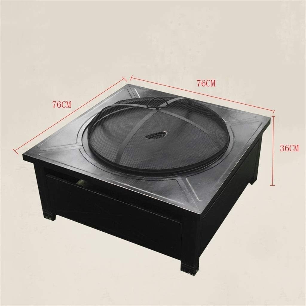 Outdoor Fire Pits Square Fire Pit Metal Fire Bowl Fireplacerd Patio Garden Stove
