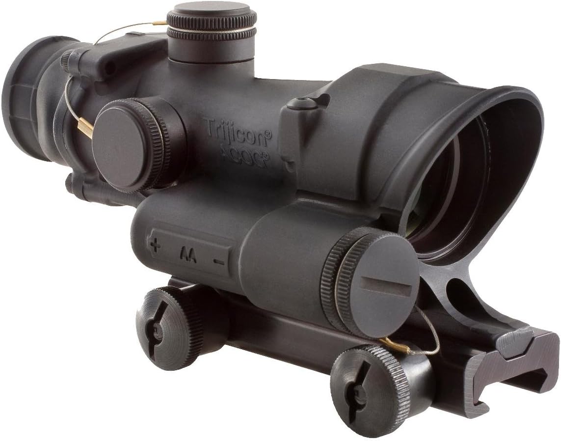 Trijicon TA02-C-100432 ACOG 4x32mm LED Illuminatedx 40mm, Green, .300 Blackout Crosshair Reticle with TA51 Mount, Black