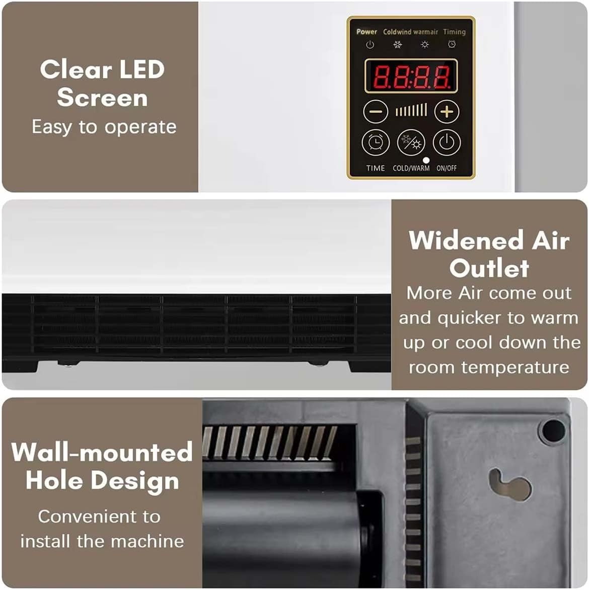 2025 Upgrade Air Conditioner, Portable Air Conditioner Split Max, Wall Mounted Air Conditioners, US Plug 110V, Quiet Operation for Home, Office(White)