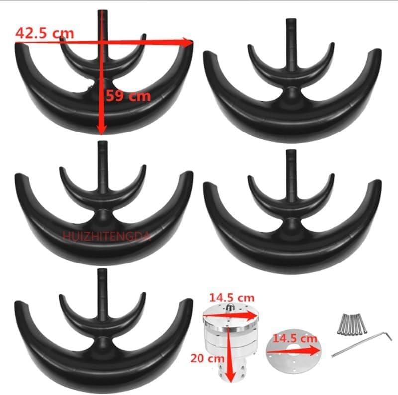 Wind Turbine Kit Home 2000W Wind Turbine Generator,48V 24V 12V 5 Blade Free Energy Windmill Wind Turbine Generator for Home Appliance Camping Solar (Color : 24v)