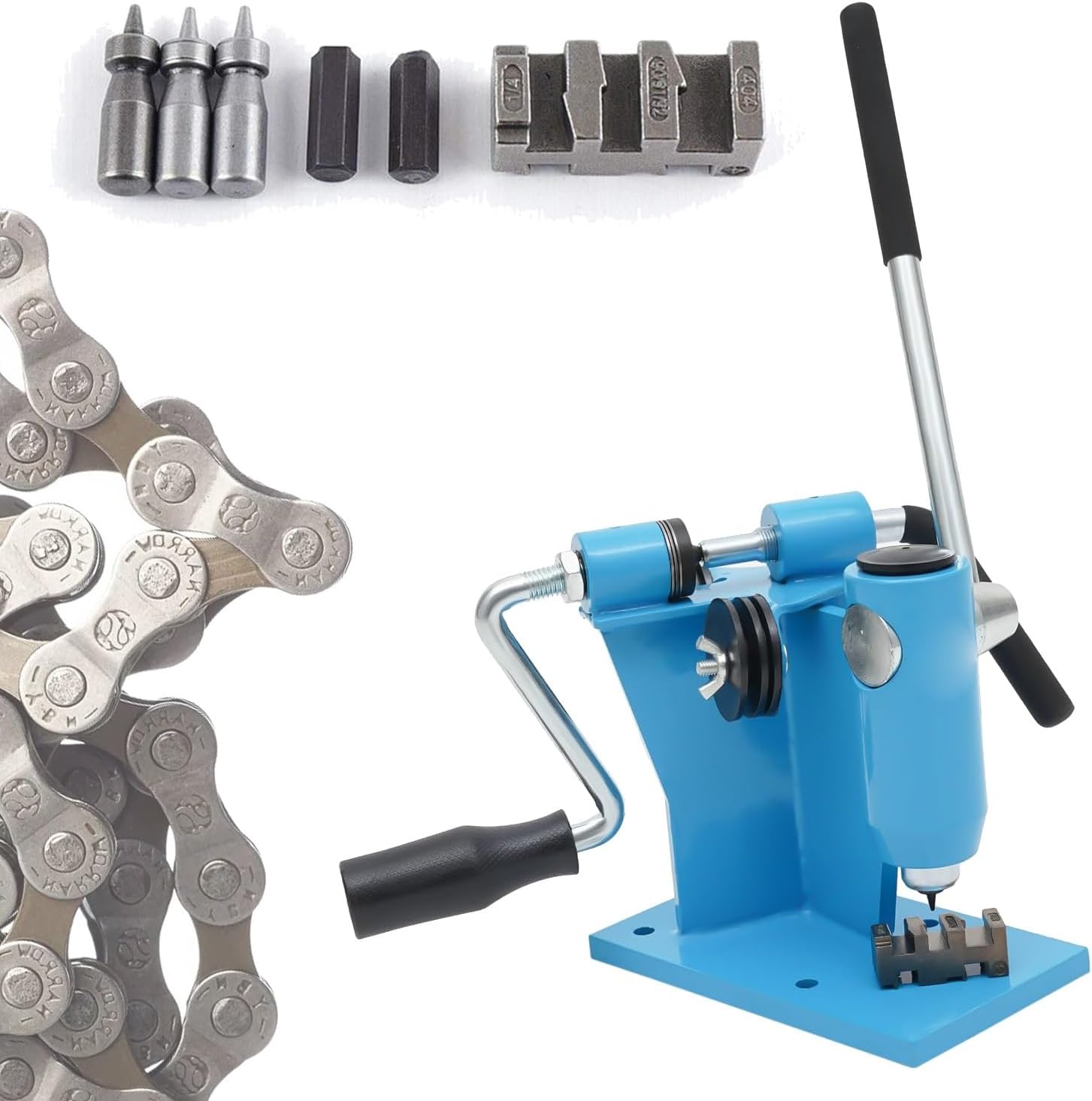 Chain Saw Chain Making Tools, Two-in-One Chain Breaker & Rivet Rotator, Professional Maintenance Benchtop Tool for Chain Saw Repair