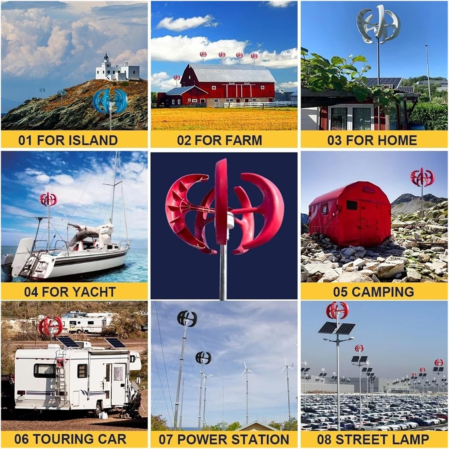 3000W Vertical Wind Turbine 12V 24V 48V Small Windmill Household Farm with Controller Wind Power Generator for Marine Low Starting Speed for Home(White,MPPT Control_24V)