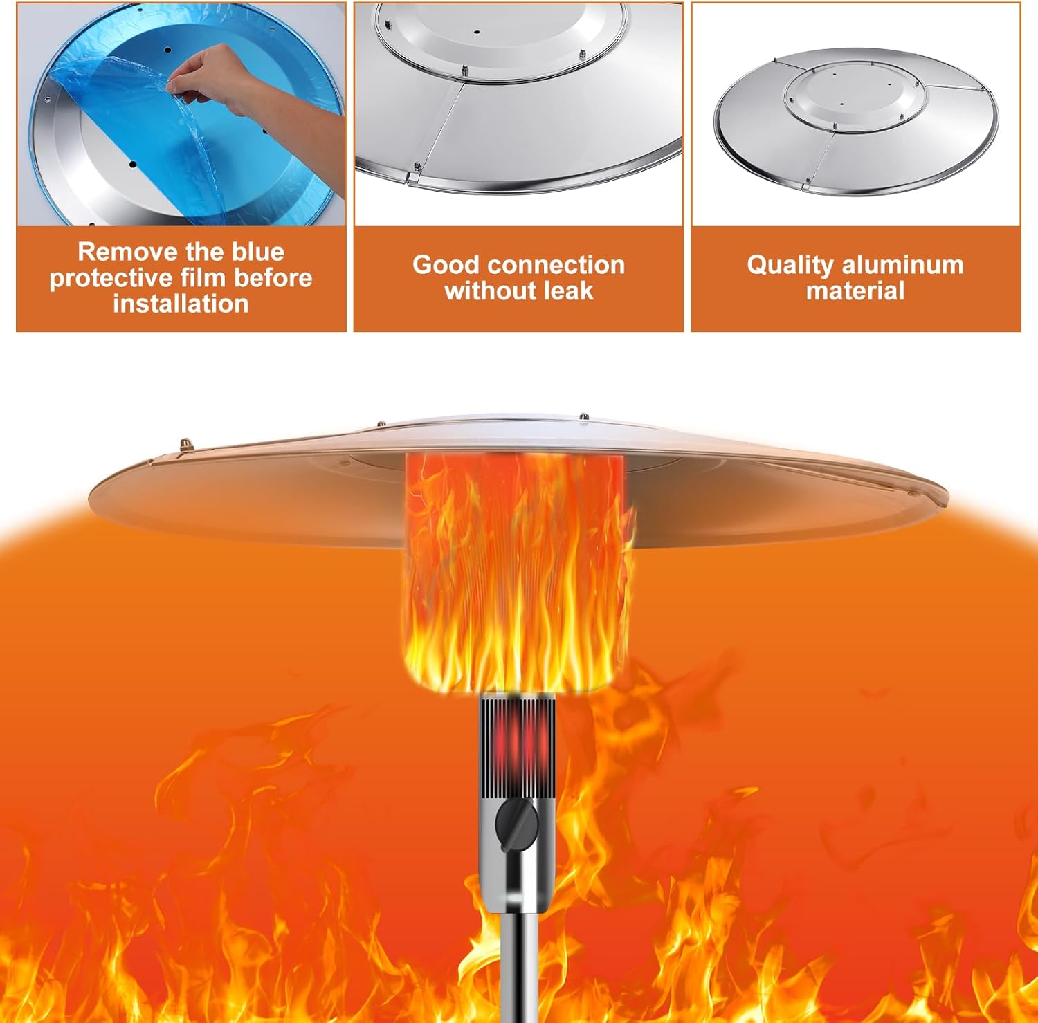 Retisee 4 Pack Patio Heater Reflector Shield - 33