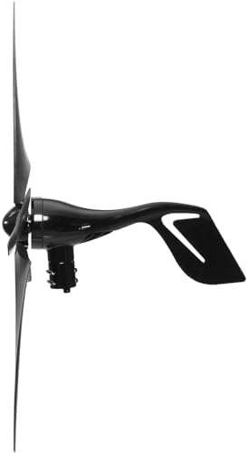 1000W Wind Turbine Generator Kit - Horizontal 12V/24V/48V with Controller & 5 Black Blades, Auto Wind Direction Adjustment, Perfect for Home, Outdoor, Boat & Camping Use