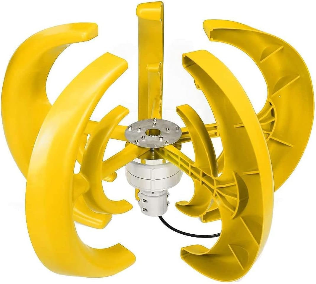 Horizontal Home Wind Turbines,Wind Generator Power Windmill Energy Turbines Charge 5 Blades 12/24V Max 4000W for Home Camping