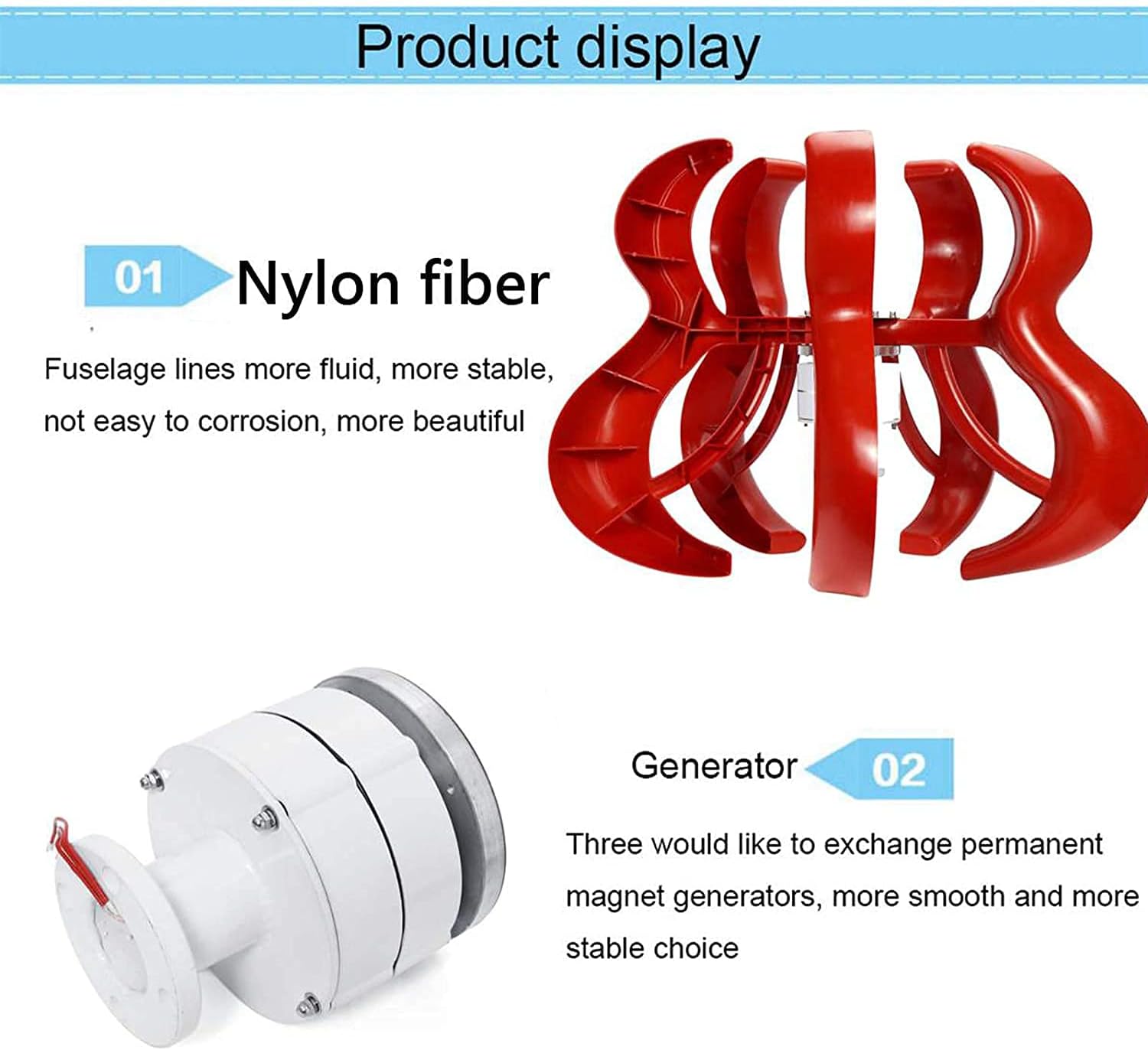 9000W 12V 24V Lantern Wind Turbines Generator Vertical Axis Motor Kit for Home Hybrids Streetlight Use Electromagnetic