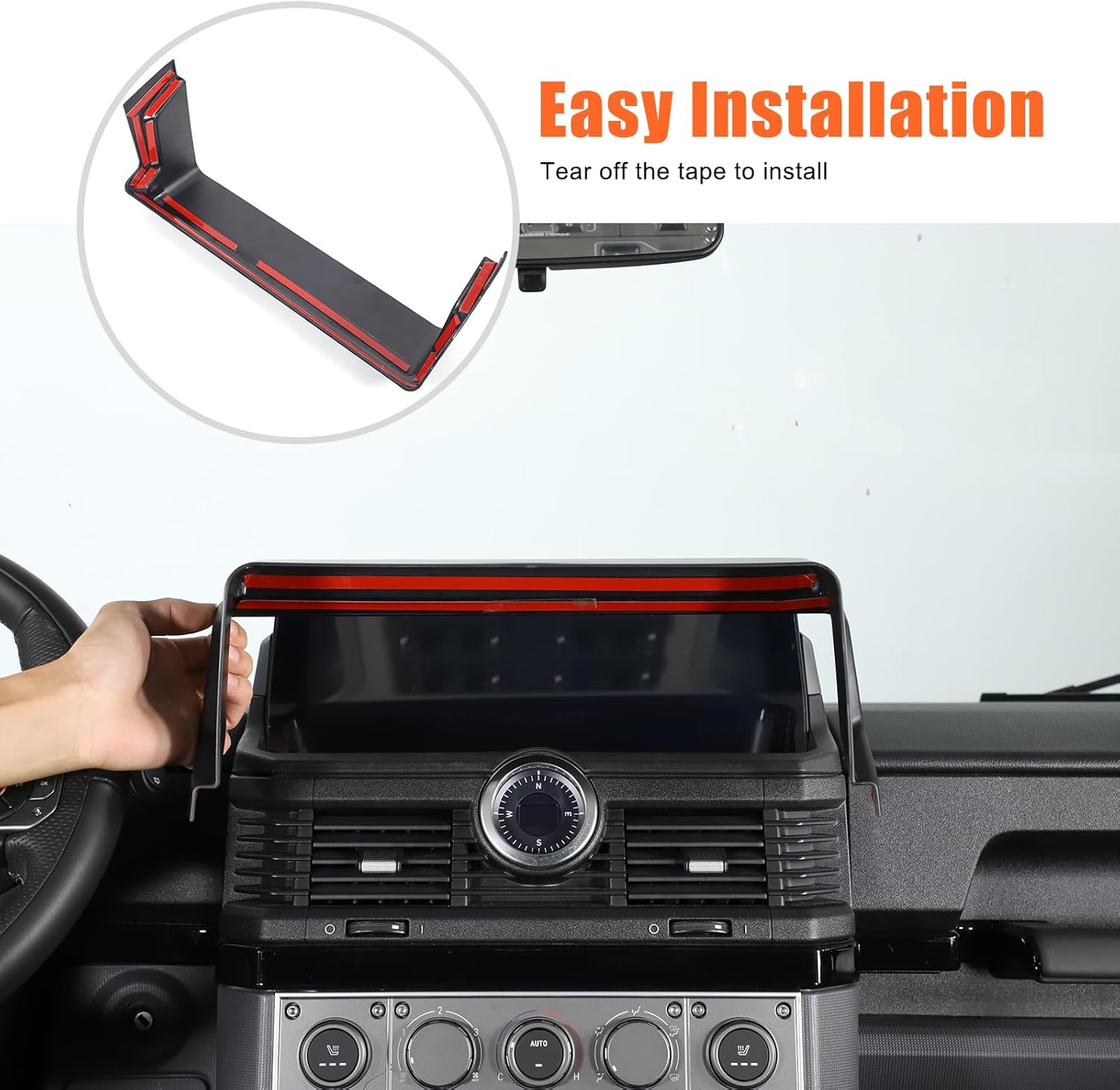 Car Navigation-Sun-Shade-Visor Compatible with Ineos Grenadier Quartermaster 2020-2024 GPS Navigator Screen Sun Hood Shield in-Dash Visor Anti-Refection Anti Glare