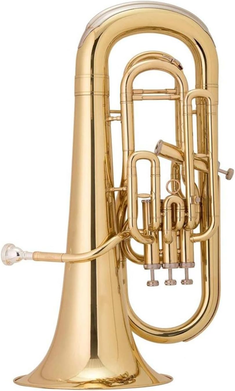 Gold Lacquer B flat Euphonium Musical Instrument