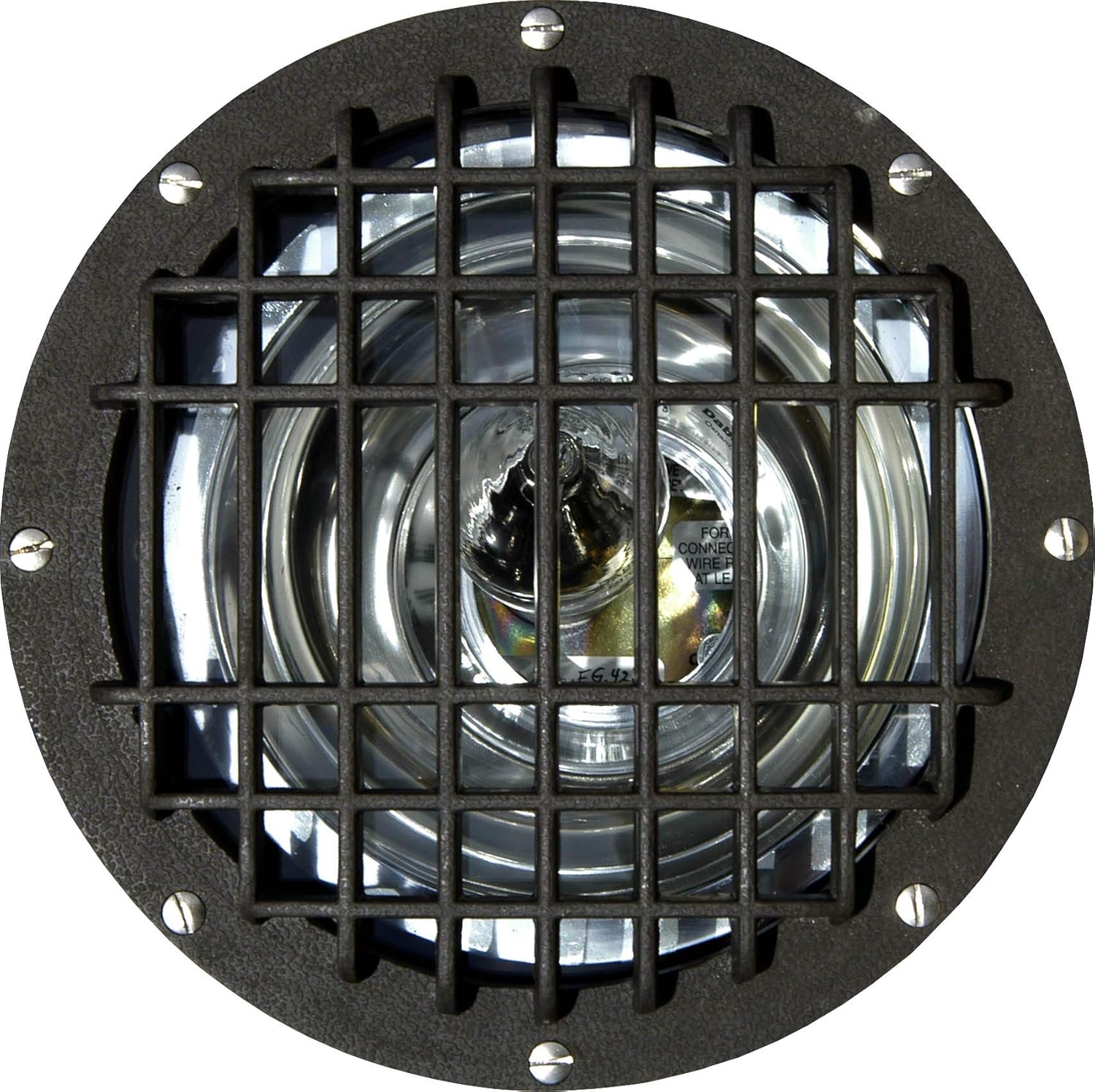 FG4330-GRL-MT Fiberglass 150W Hps 120V with Grill Light Fixture, Bronze Finish