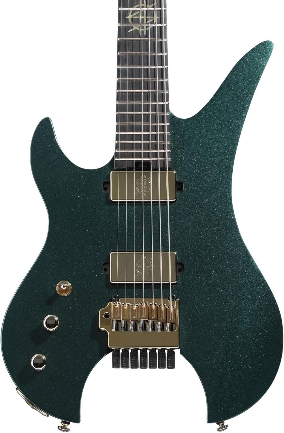Schecter Synyster Gates Custom-7 TR Signature Headless Left-handed Electric Guitar - Oak Green Metallic