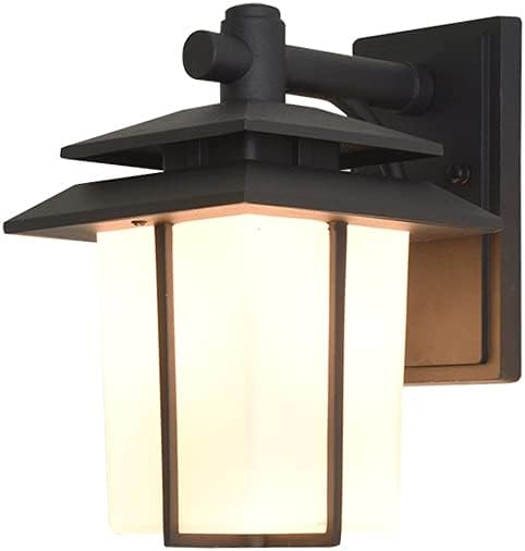 10W lED Outdoor Wall Light,Suitable for Courtyards Balconies Aisle Stairs Waterproof Exterior Wall Light,9.44X7.48X11.41Warm Light Outdoor Wall Lighting Fixtures Outdoor Door Light ( Color : Black )